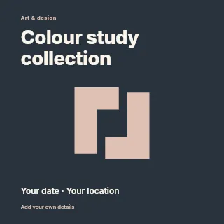 Colour study collection social media post template · Fine-line cover