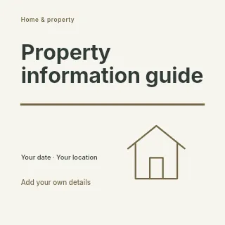 Property information guide social media post template · Typography & ornament