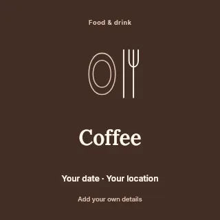 The coffee edit social media post template · Illustrated folio
