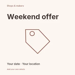 Weekend Offer social media post template · Fine-line cover