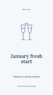 January fresh start instagram story template · Illustrated folio