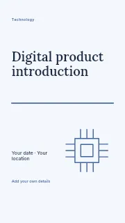 Digital product introduction instagram story template · Typography & ornament