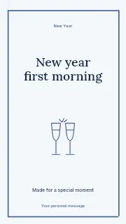 New Year first morning instagram story template · Framed editorial