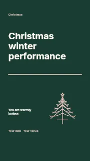 Christmas winter performance instagram story template · Typography & ornament