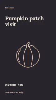 Pumpkin patch visit instagram story template · Fine-line cover