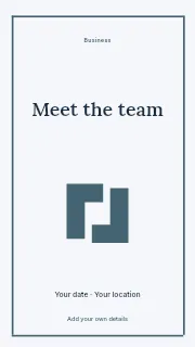 Meet the Team instagram story template · Framed editorial
