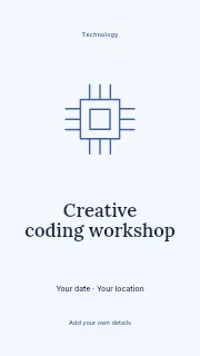 Creative coding workshop instagram story template · Illustrated folio
