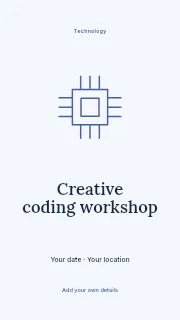 Creative coding workshop instagram story template · Illustrated folio