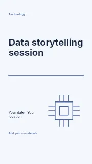 Data storytelling session instagram story template · Typography & ornament