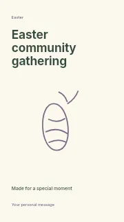 Easter community gathering instagram story template · Fine-line cover