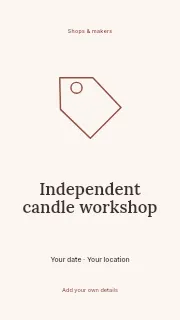 Independent candle workshop instagram story template · Illustrated folio