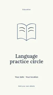 Language practice circle instagram story template · Illustrated folio