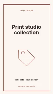 Print studio collection instagram story template · Framed editorial