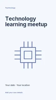 Technology learning meetup instagram story template · Fine-line cover