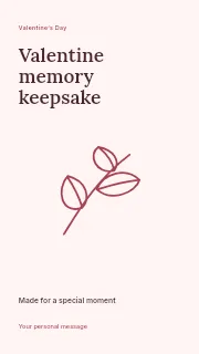 Valentine memory keepsake instagram story template · Fine-line cover