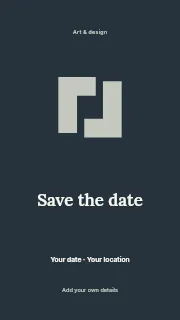 Save the Date instagram story template · Illustrated folio