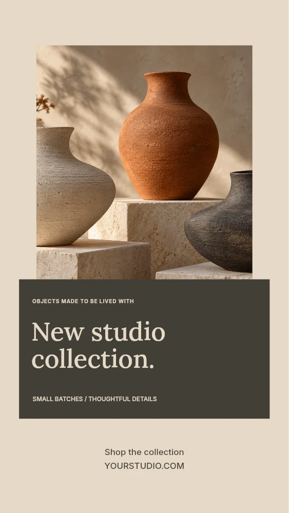 New studio collection instagram story template · Product story