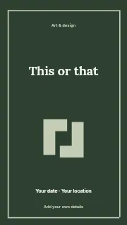 This or That instagram story template · Framed editorial