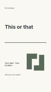 This or That instagram story template · Typography & ornament