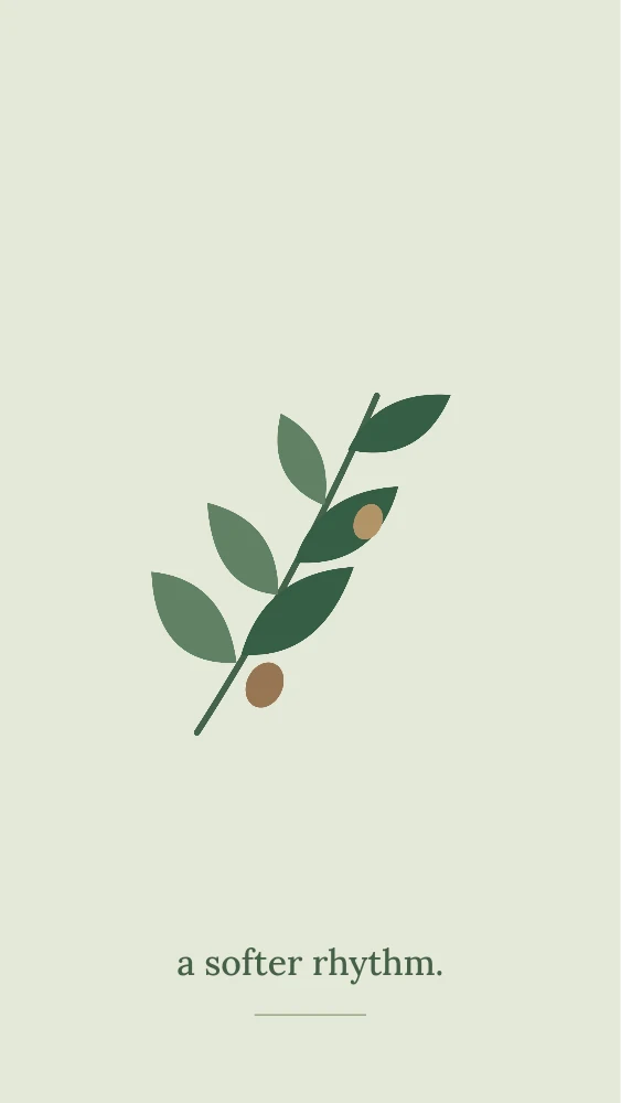 A softer rhythm phone wallpaper template · Botanical wallpaper