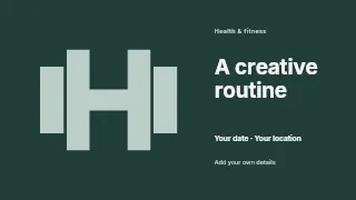 A Creative Routine youtube thumbnail template · Horizontal photo dialogue