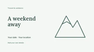 A Weekend Away youtube thumbnail template · Horizontal photo dialogue