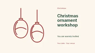 Christmas ornament workshop youtube thumbnail template · Horizontal photo dialogue