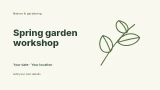 Spring garden workshop youtube thumbnail template · Horizontal photo dialogue