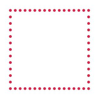Square beaded frame.
