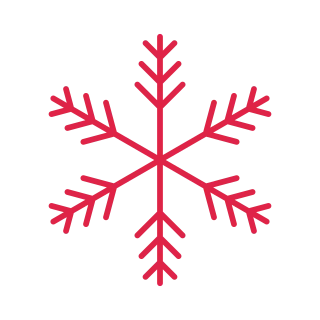 6 arm snowflake with 3 branch tiers at 45 degrees.