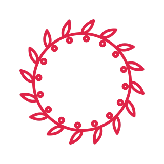 16 leaf berry wreath.