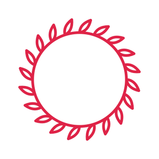 20 leaf clockwise wreath.