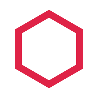A 6 sided geometric frame uses a broad open border.