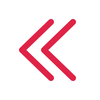 A chevron arrow points left with open space around its edges.