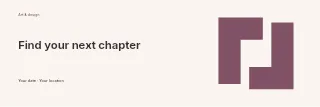 Find Your Next Chapter banner template · Horizontal photo dialogue