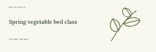Spring vegetable bed class banner template · Horizontal photo dialogue