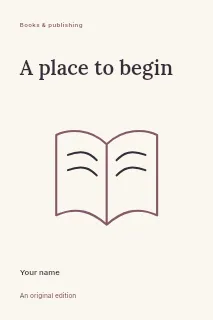 A Place to Begin book cover template · Fine-line cover