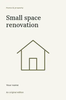 Small space renovation book cover template · Fine-line cover