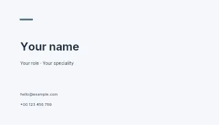 Creative design business card template · Quiet professional card