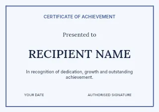 Technology Achievement certificate template · Structured certificates