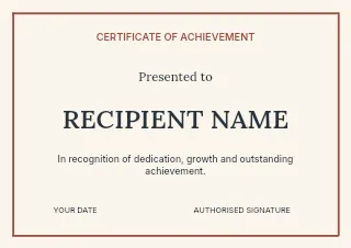 Creative excellence certificate template · Structured certificates