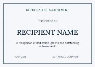 Team Recognition certificate template · Structured certificates