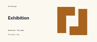 Quiet Forms event ticket template · Horizontal photo dialogue