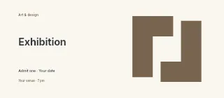 Quiet Forms event ticket template · Horizontal photo dialogue
