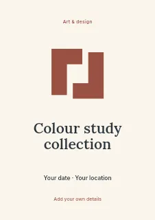 Colour study collection flyer template · Illustrated folio