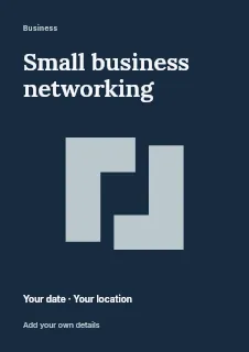 Small business networking flyer template · Fine-line cover