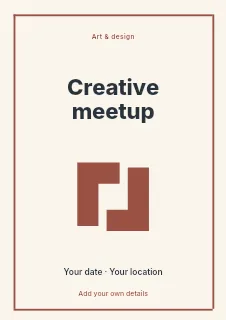 Spring Creative Meetup flyer template · Framed editorial
