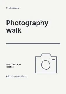 Spring Photography Walk flyer template · Typography & ornament
