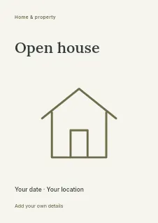 Winter Open House flyer template · Fine-line cover