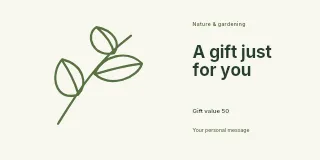 A Garden Gift gift voucher template · Horizontal photo dialogue
